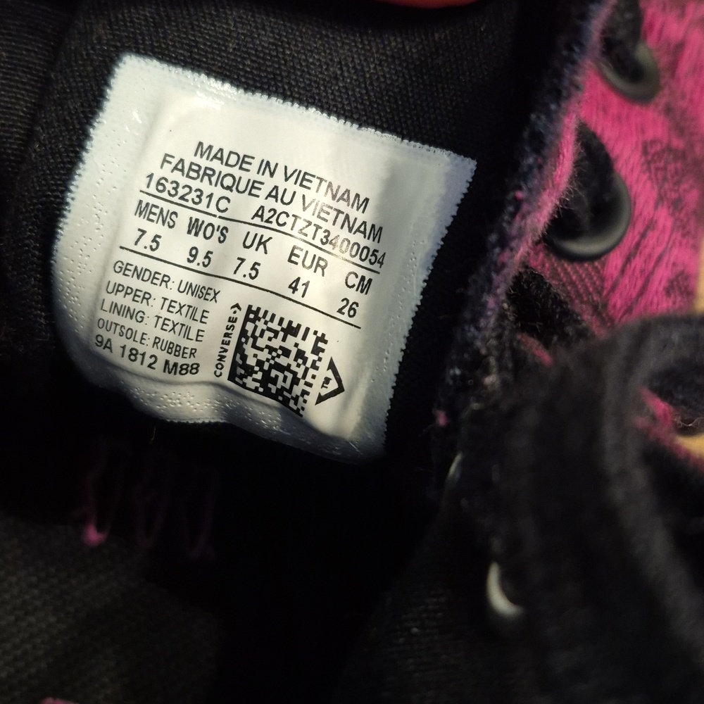 Converse Chuck 70 HiCamo Denim Active Fuchsia Sneakers Unisex M-7.5/W-9.5 - Picture 6 of 11